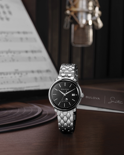 Black Dial Stainless Steel Bracelet The Best is Yet to Come 96B346 Bulova